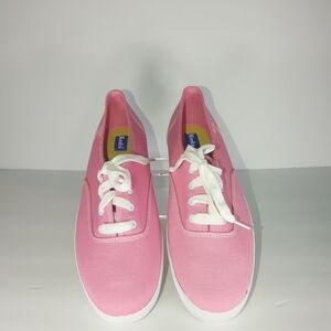 Keds Champion Canvas Womens 8.5 Pink Lace-Up Classic Cottagecore Low Sneakers